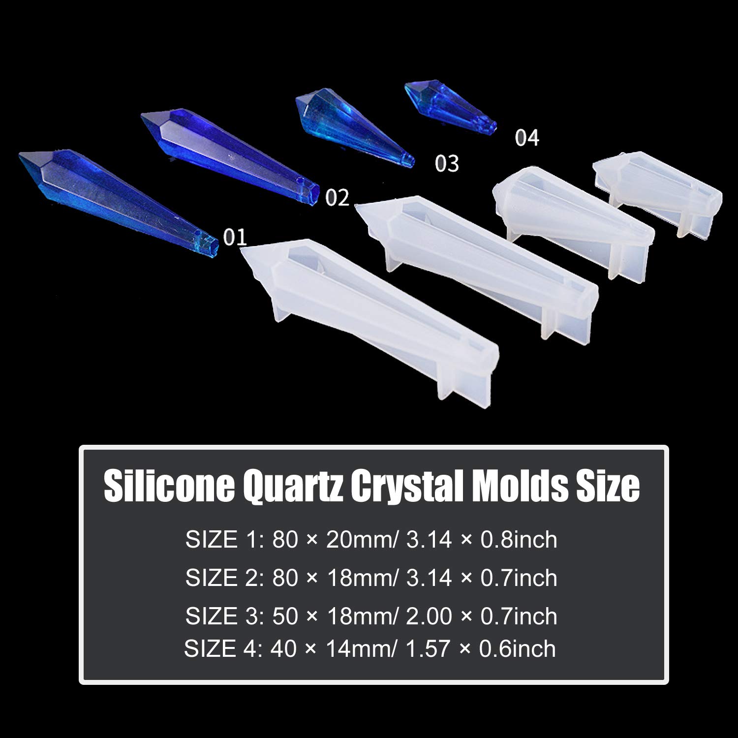 Cayway kit 48 moules résine bijoux silicone 18 formes
