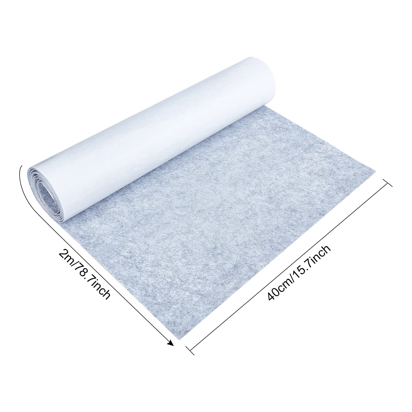 BENECREAT rouleau feutre adhésif gris 40cm x 2m