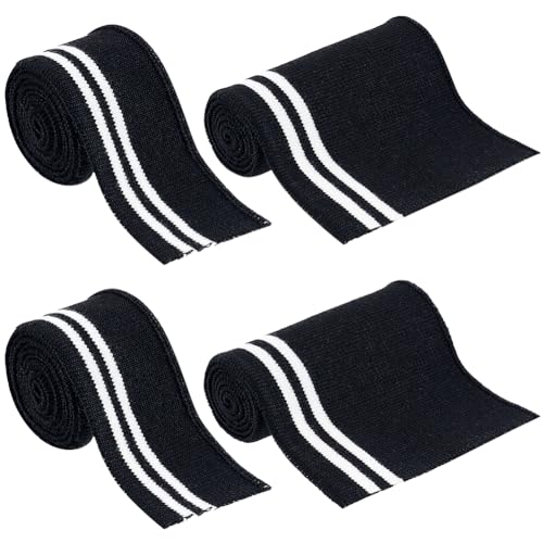 BENECREAT bord-côte tricot noir rayures 4 pièces