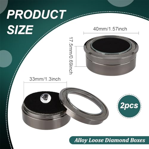 BENECREAT Gunmetal coffret cadeau bijoux verre lot de 2