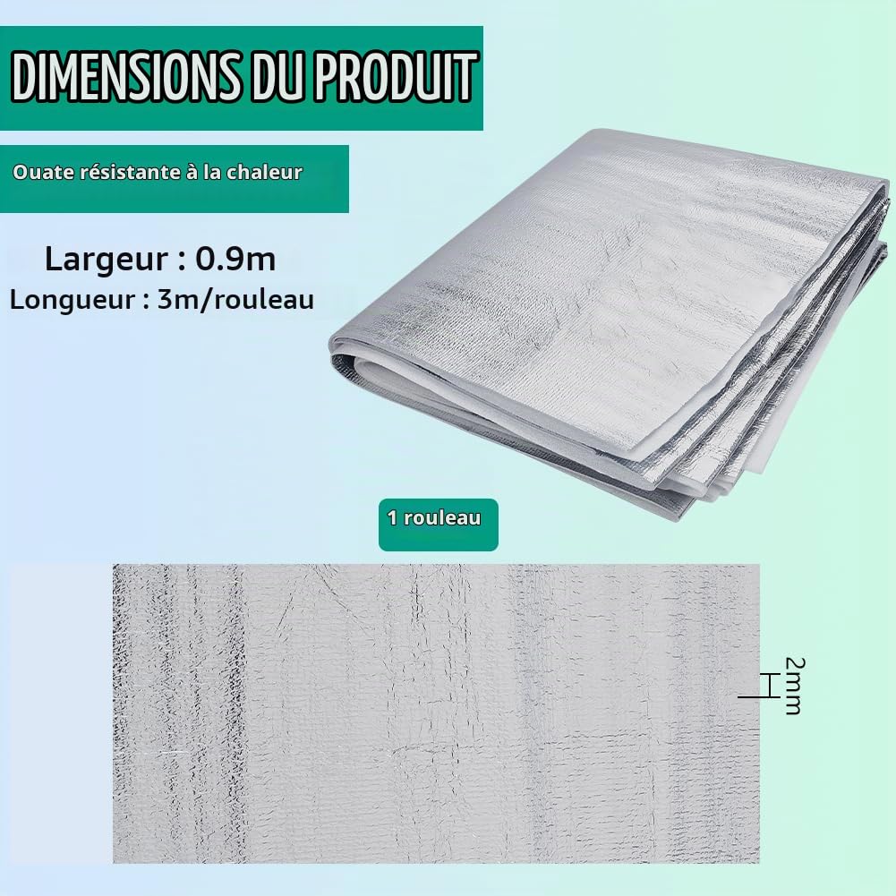 BENECREAT Ouate Thermique Alu 90cm 3m Maniques Isolante