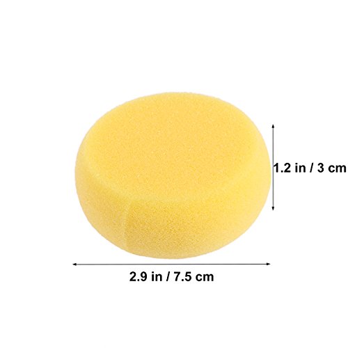 ROSENICE Éponges Rondes Jaunes 6,5 cm Peinture Lot 12