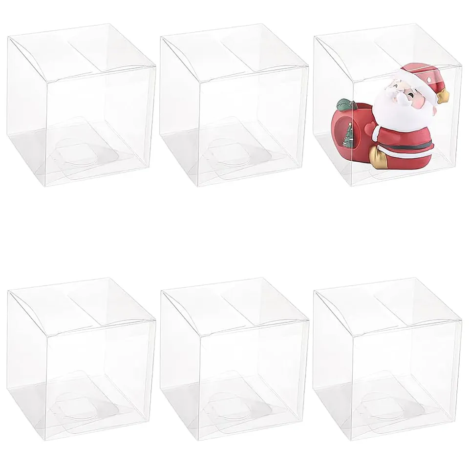 Benecreat Boîte Cadeau Transparente 9x9x9cm Lot 6 PET