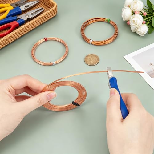 BENECREAT fil cuivre plat bijoux 1-2,5mm 3x6m