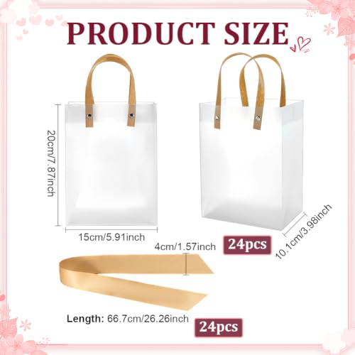 BENECREAT Sacs Cadeau Transparents 20x15x10 cm 12 Pcs