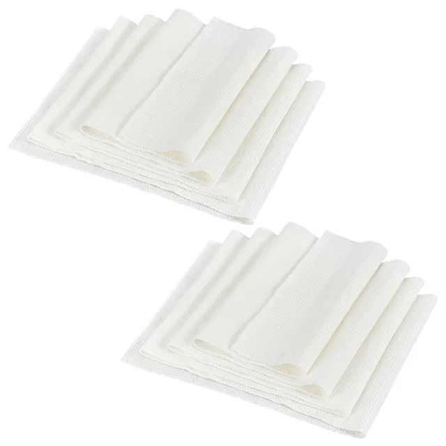 BENECREAT tissu bords côtes blanc antique 113 cm coton
