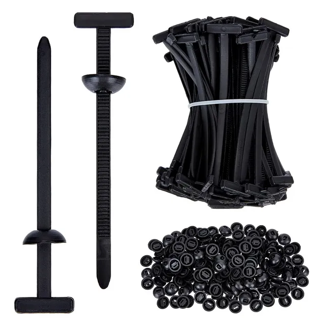 BENECREAT Collier Serrage Nylon Noir Boucle 93mm x400