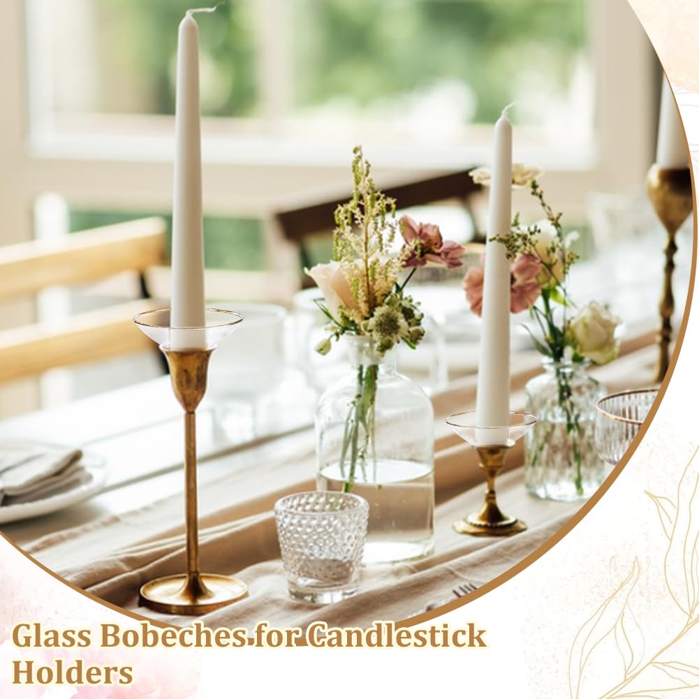 BENECREAT bobèche verre 70x22,5mm transparente 6pcs