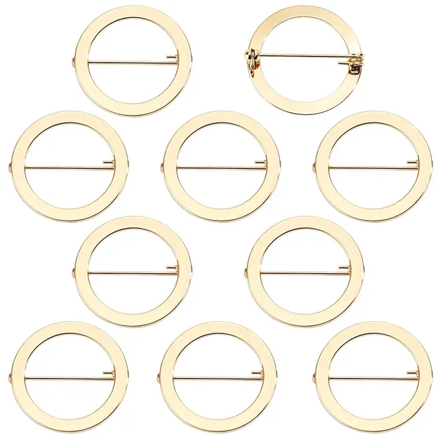 BENECREAT Broche cercle doré 31mm lot de 10