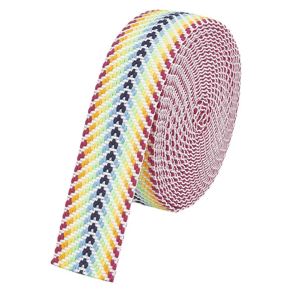 BENECREAT Sangle Coton Jacquard Flèche 38mm 4,6m Multicolore