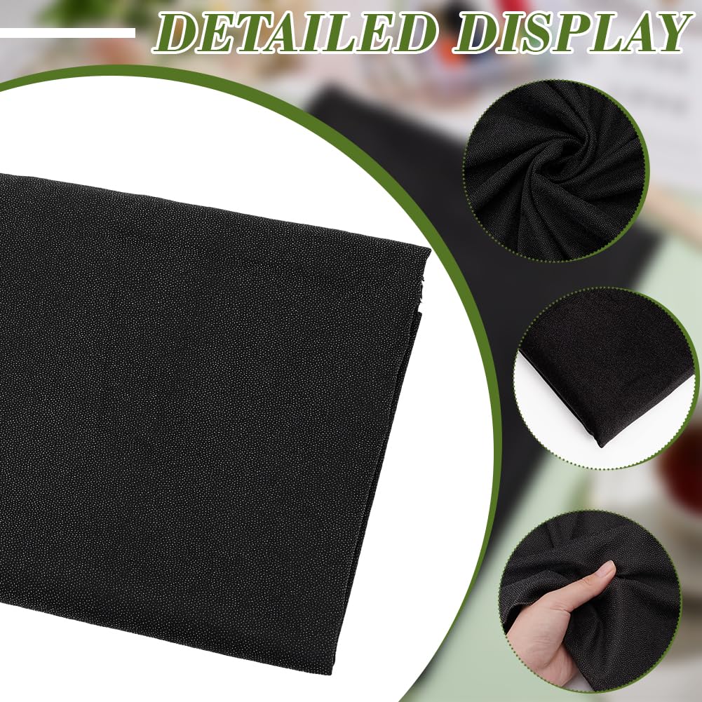 BENECREAT Tissu Doublure Thermocollant Noir Polyester 2x1,5m