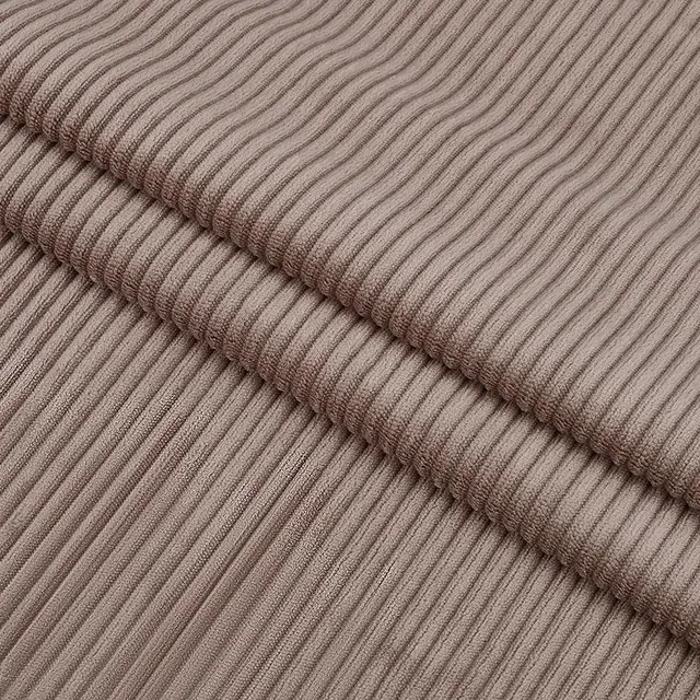 BENECREAT tissu flanelle rayures café 2 m 160 cm