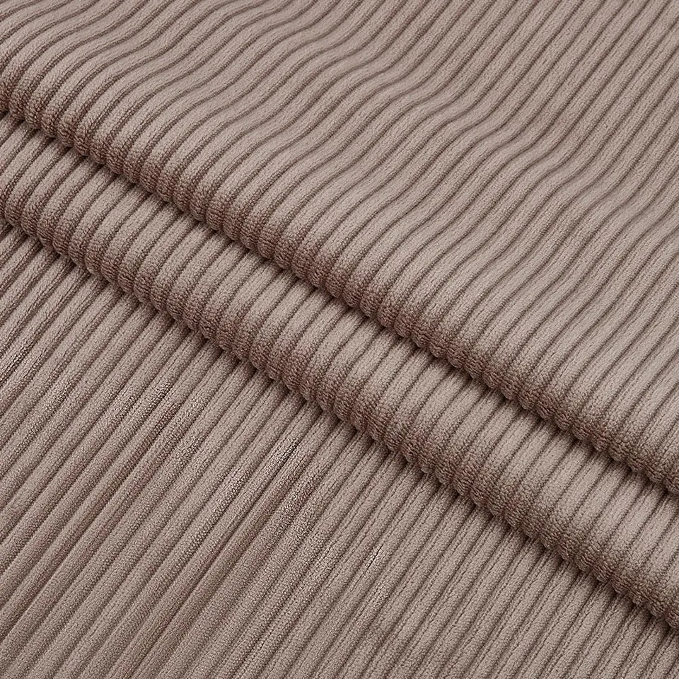 BENECREAT tissu flanelle rayures café 2 m 160 cm