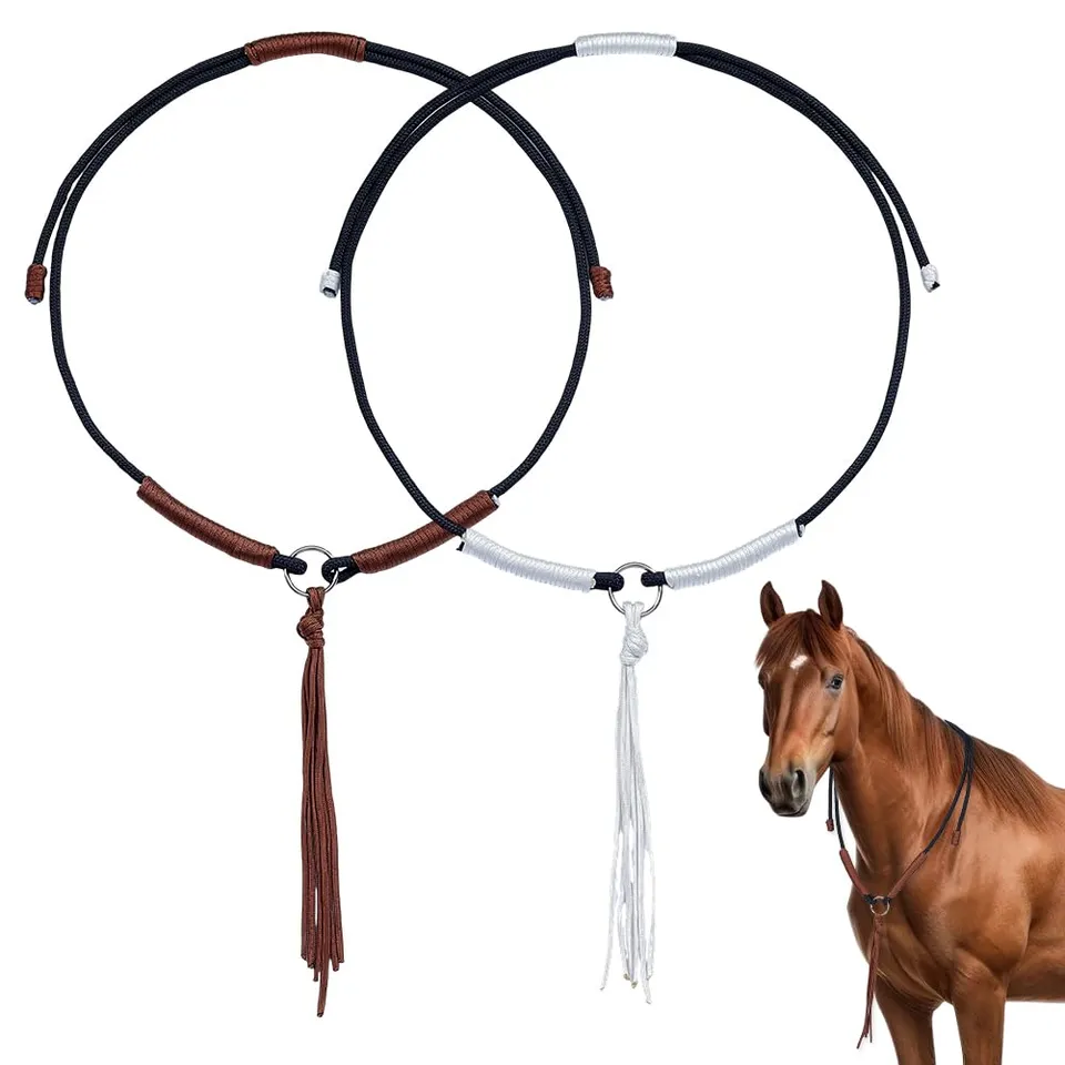 BENECREAT Sangle Corde Nylon Cheval 2pcs 1,72m pompon