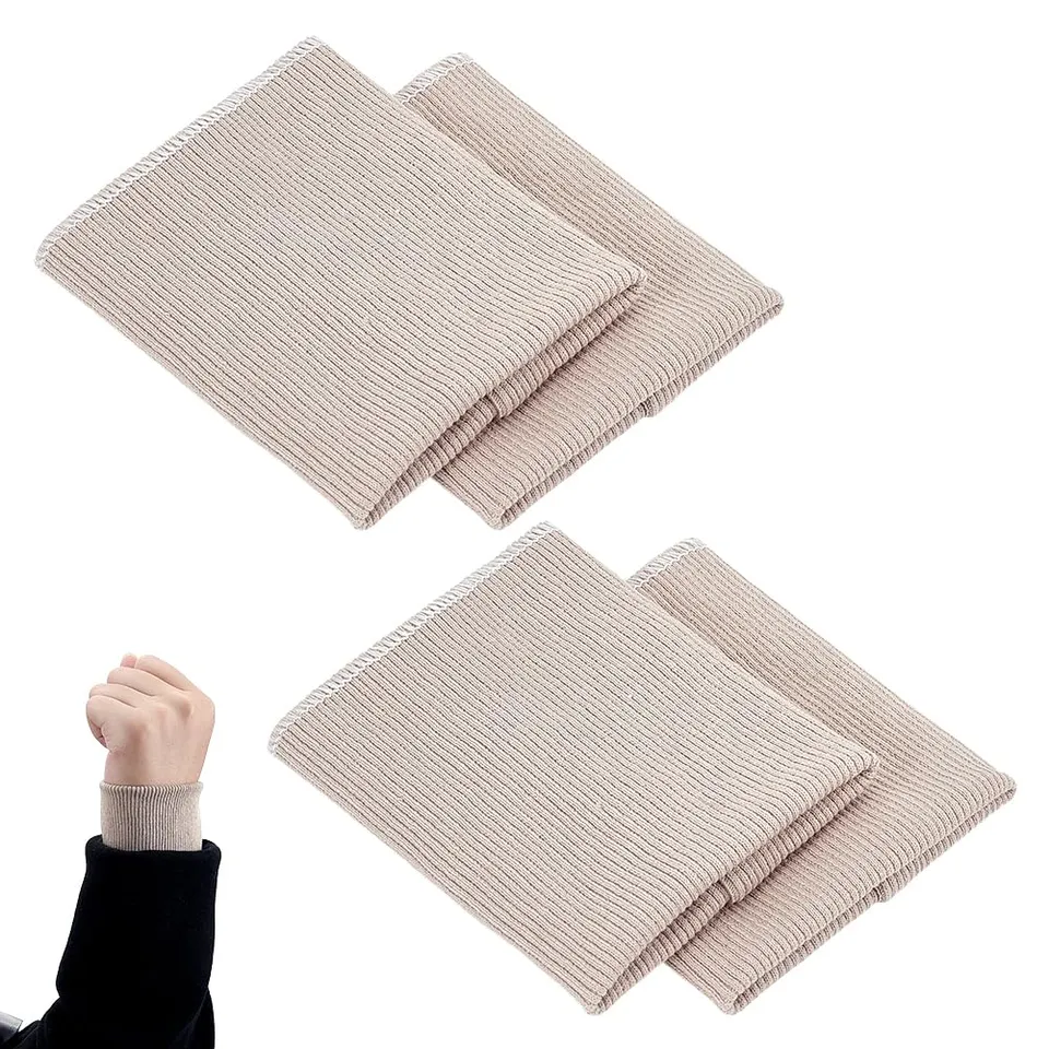 BENECREAT Manchettes Côtes Tricoté Polyester Mastic 4 pcs