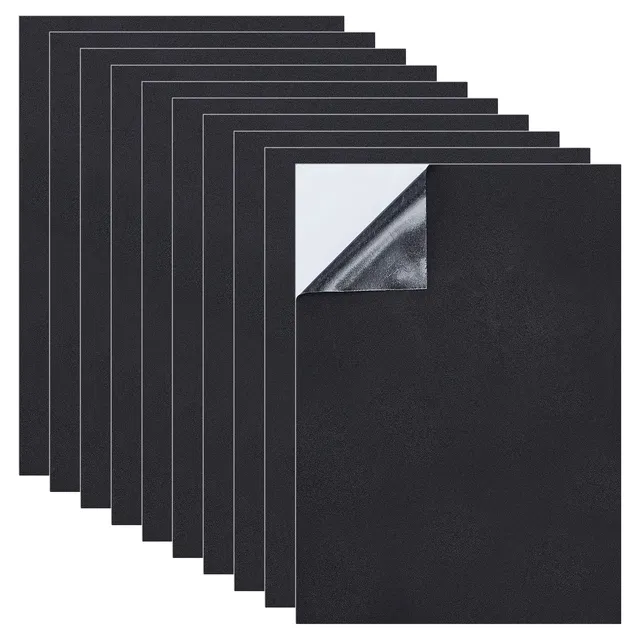 BENECREAT feuilles mousse adhésive noire 1 mm 21x30 cm x10