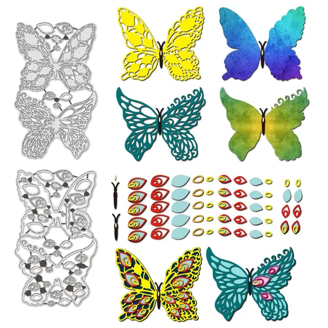 BENECREAT Papillons Plumes de Paon die de découpe métal artistique