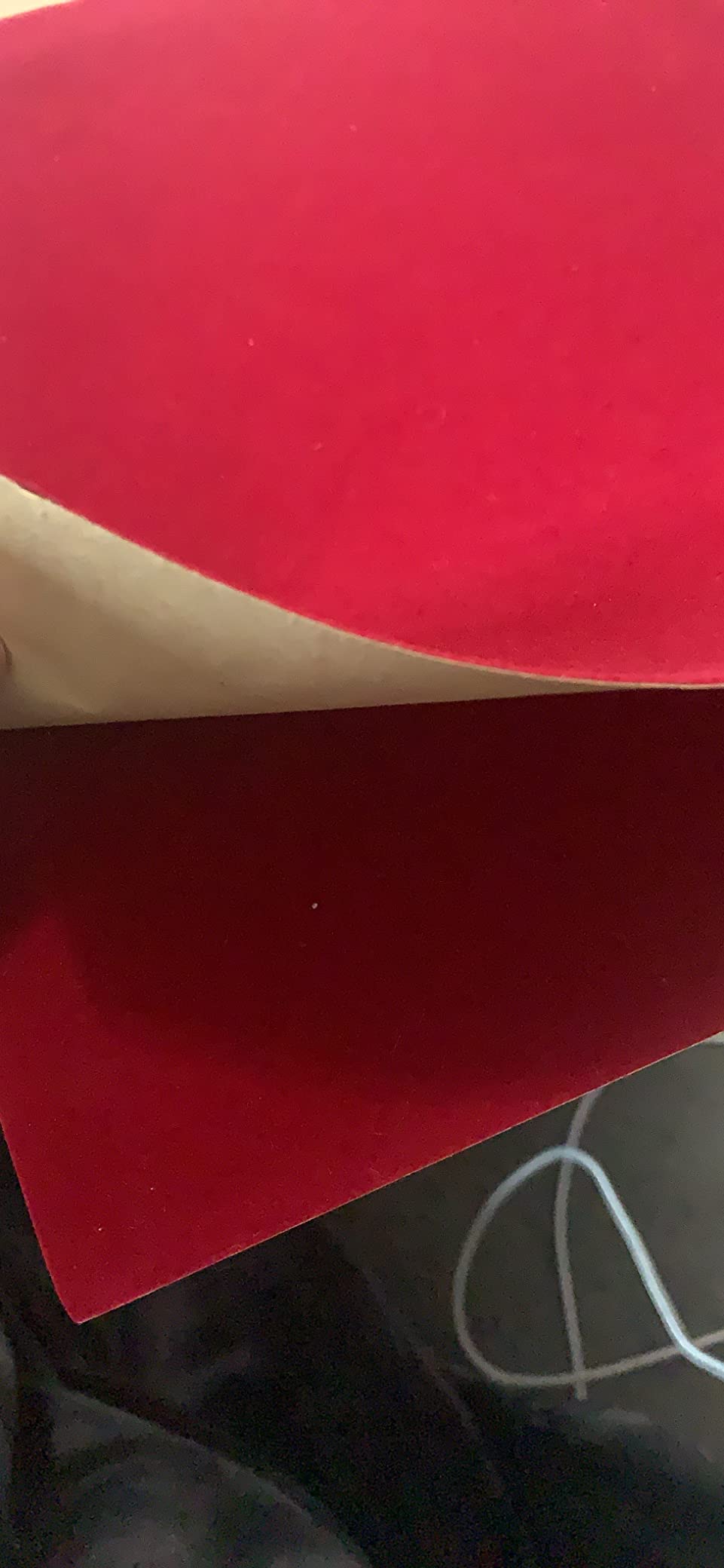 BENECREAT Feuilles Velours Adhésif Rouge Foncé A4 x20
