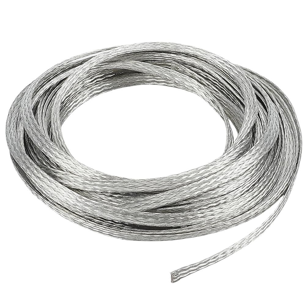 BENECREAT Tresse plate ruban de masse argent 15 mm 4 m