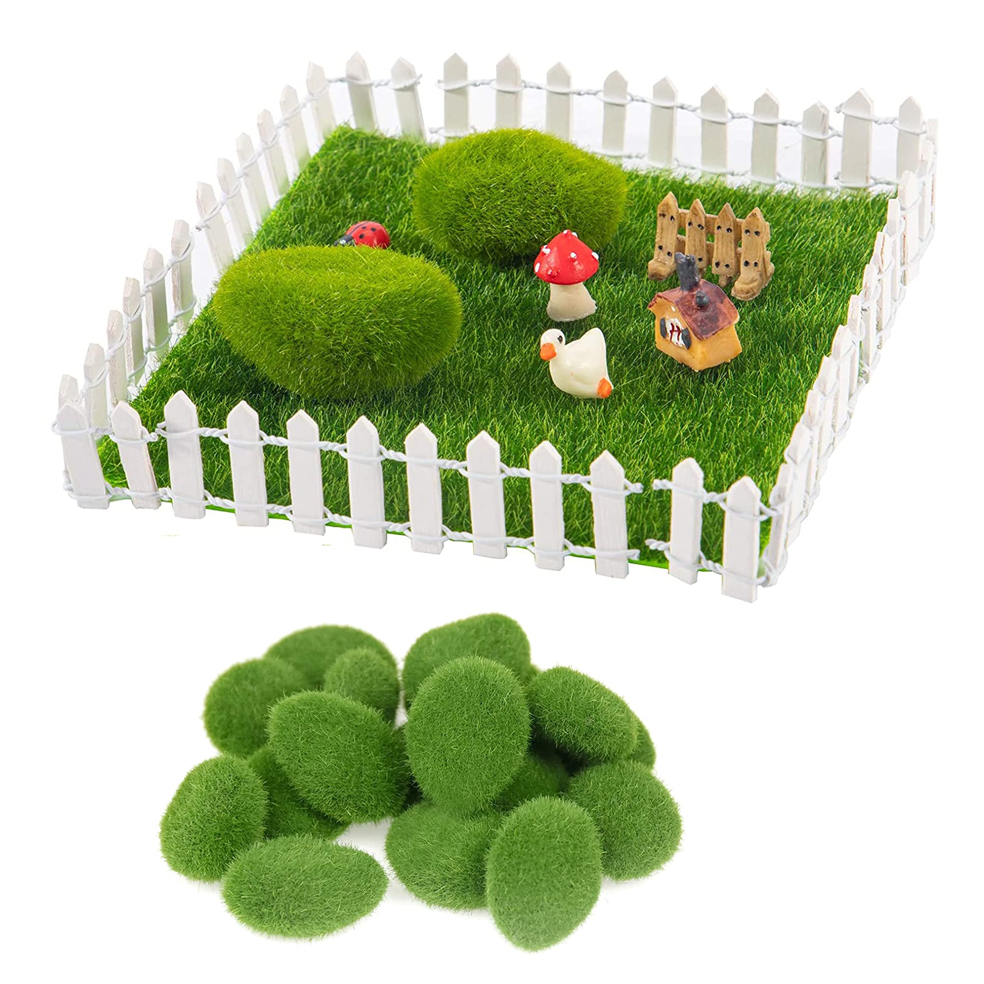Cayway Tapis Gazon Artificiel 15cm 28 Pcs Mousse Ciseaux