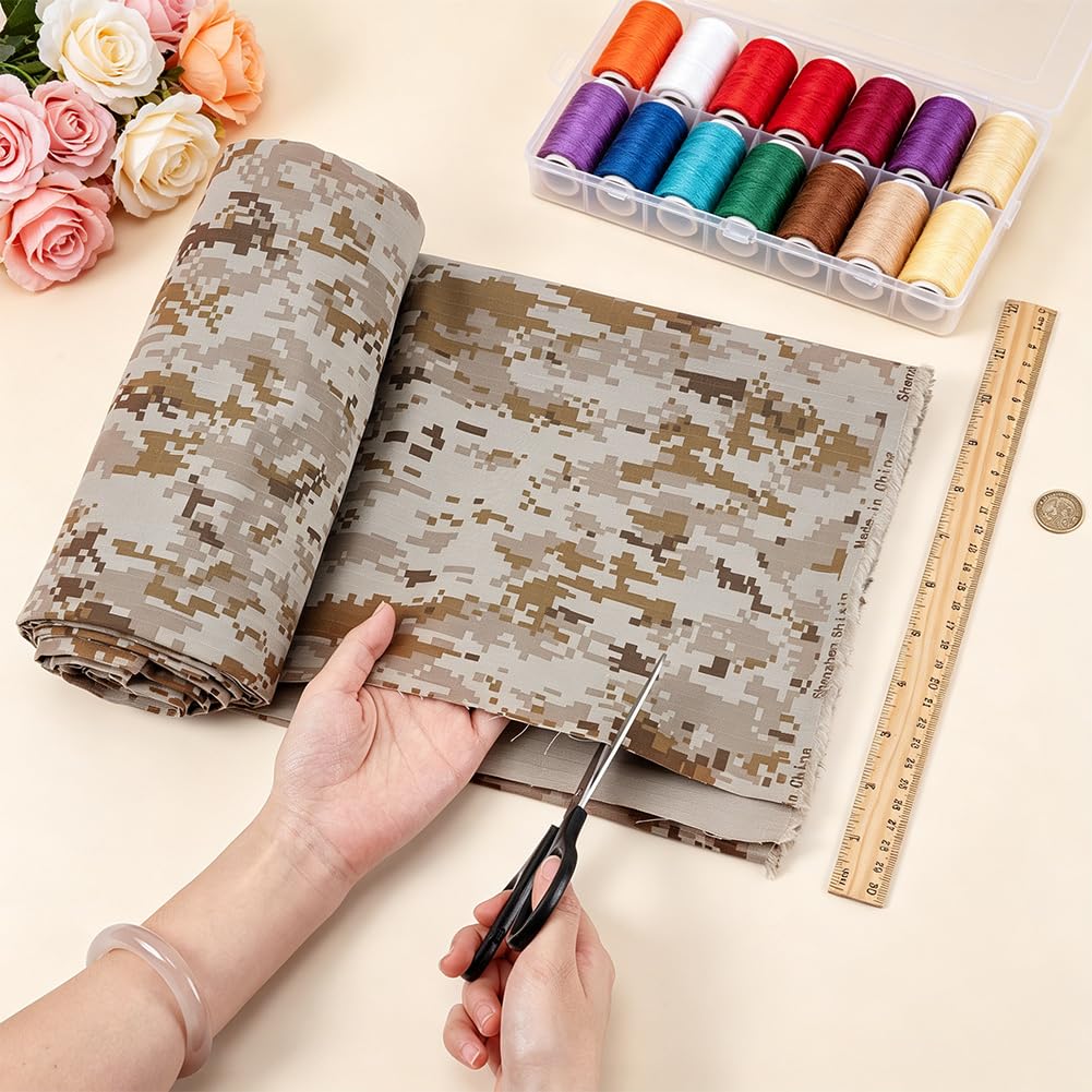 BENECREAT tissu camouflage désert polyester 200x160cm sable