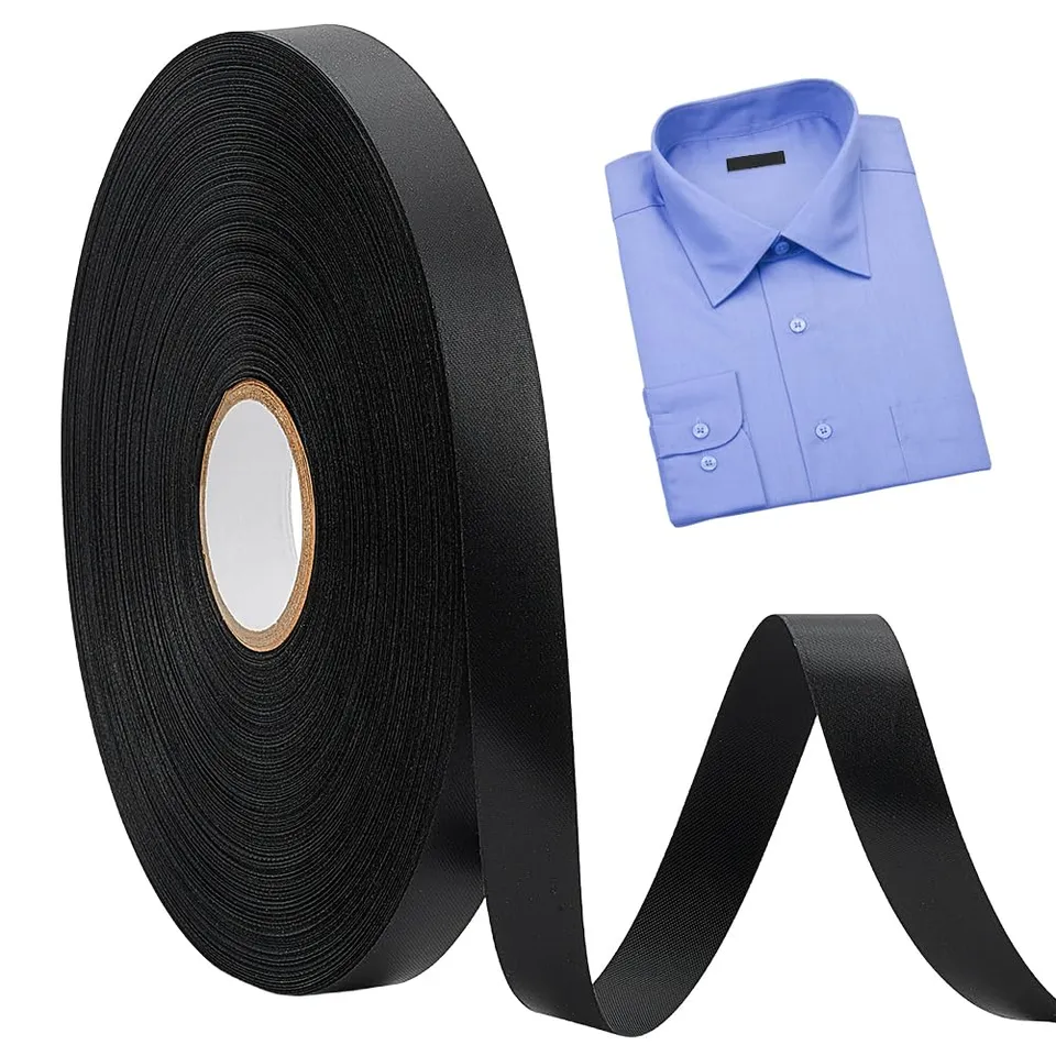 BENECREAT Ruban étiquette thermocollant noir 1,6cm 200m