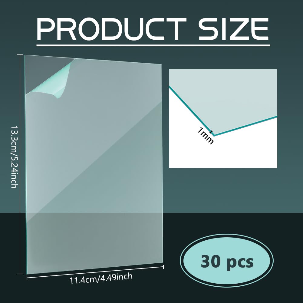 BENECREAT lentilles soudure transparentes 133 mm lot de 30