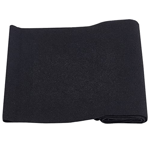 BENECREAT Tissu Côtelé Élastique Noir 60x20cm Poignets Col