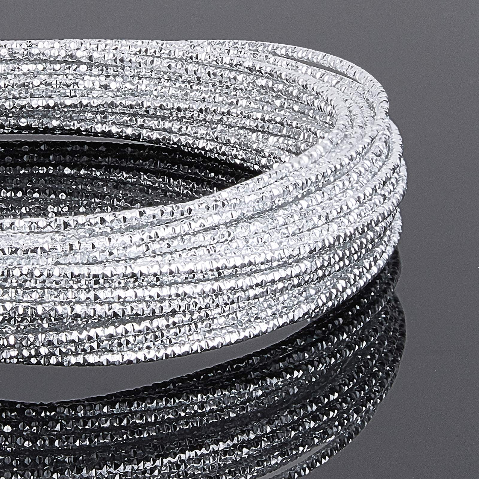 BENECREAT fil aluminium argenté texturé 2 mm 10 m