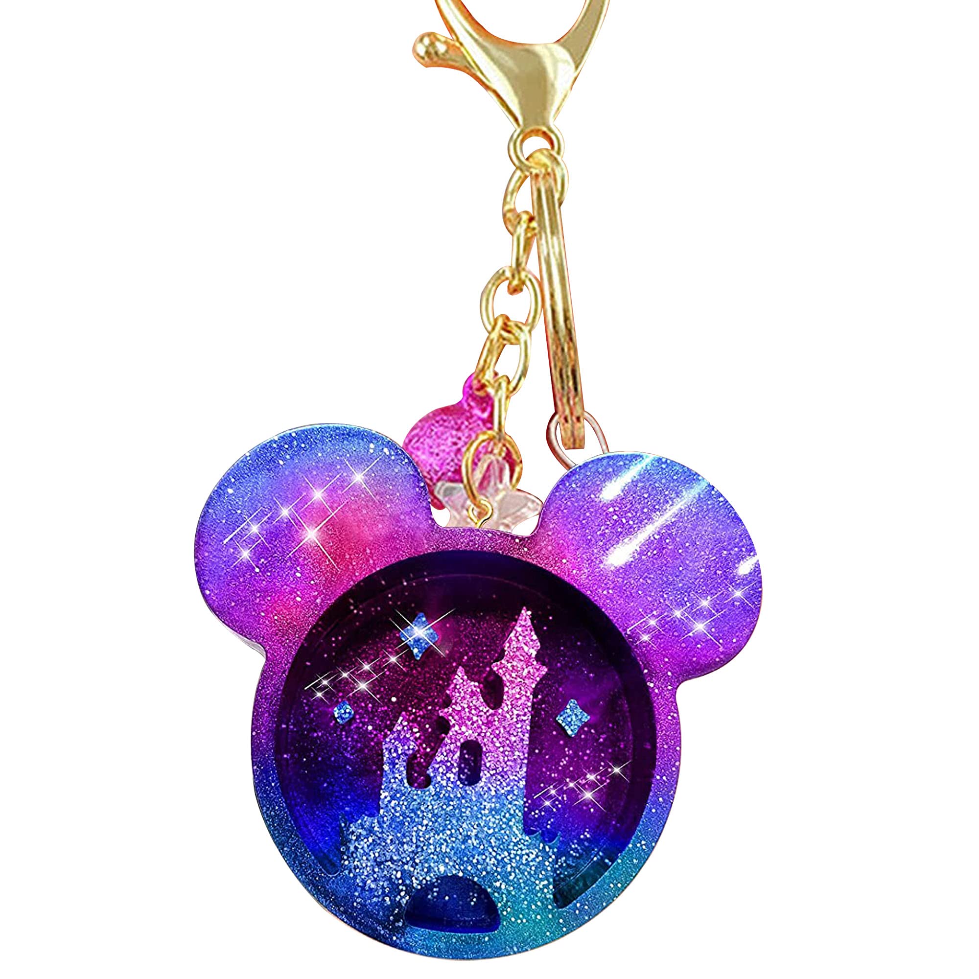 Cayway moule silicone tête souris 2 pcs bijoux paillettes
