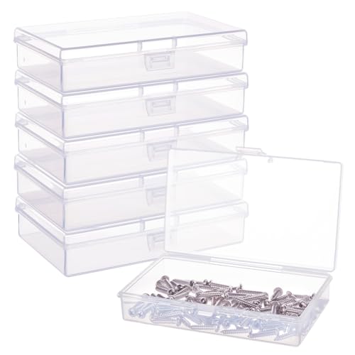 BENECREAT Boîtes rangement transparentes 13,2cm x6