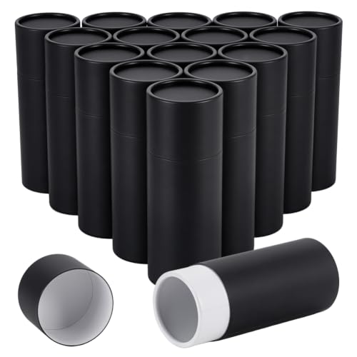 BENECREAT Tubes Carton Kraft Noir 100ml Lot 20 Couvercle
