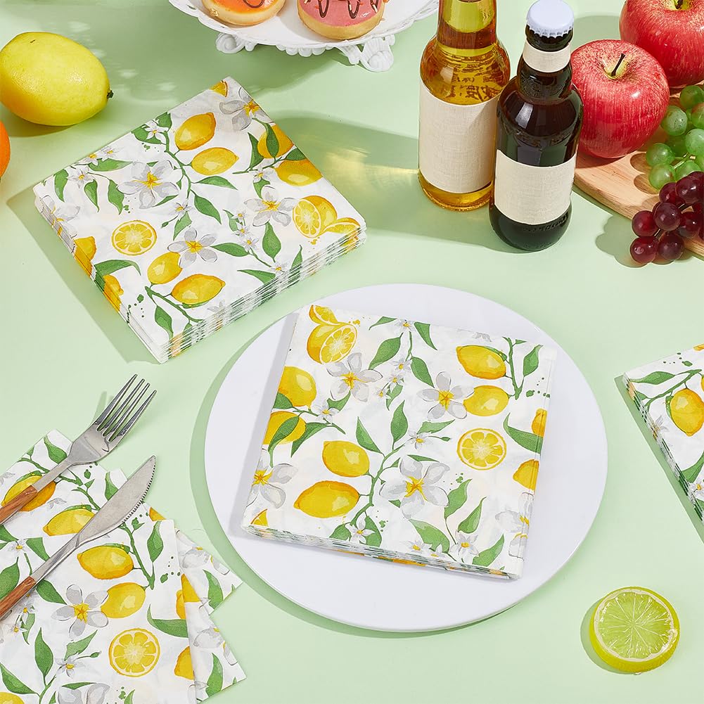 BENECREAT Serviette Papier Citron 329mm Jaune x140