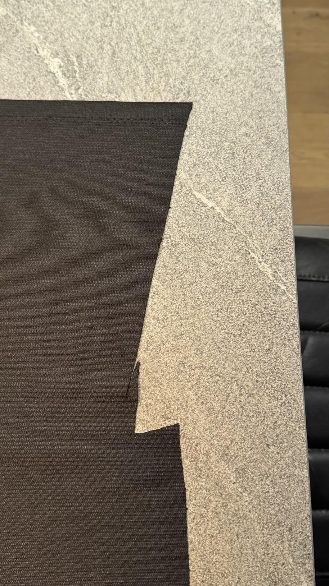 BENECREAT Tissu Velours Côtelé Noir 1x1.5m 11 Raies