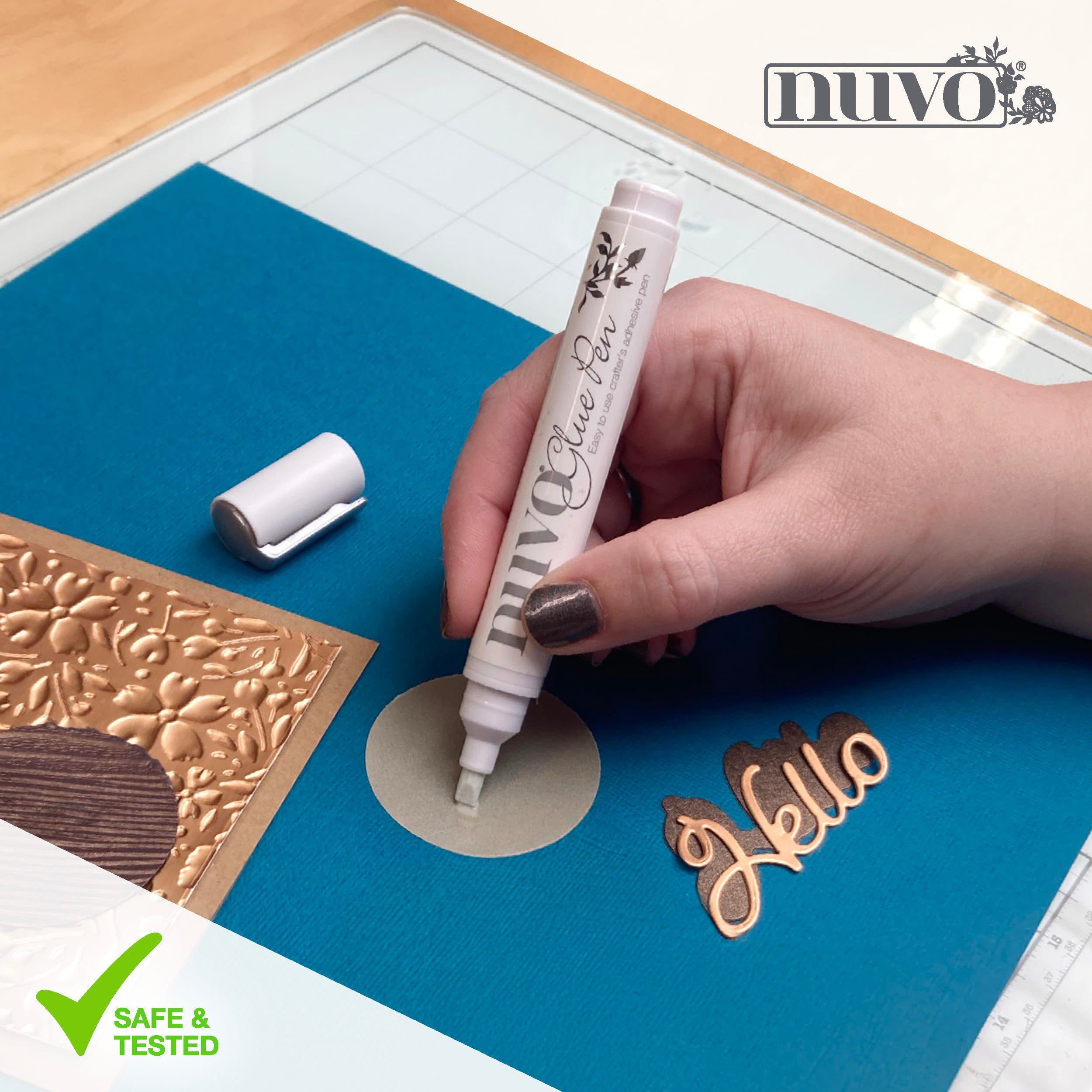 Nuvo Glue Pens stylo colle précision bleue