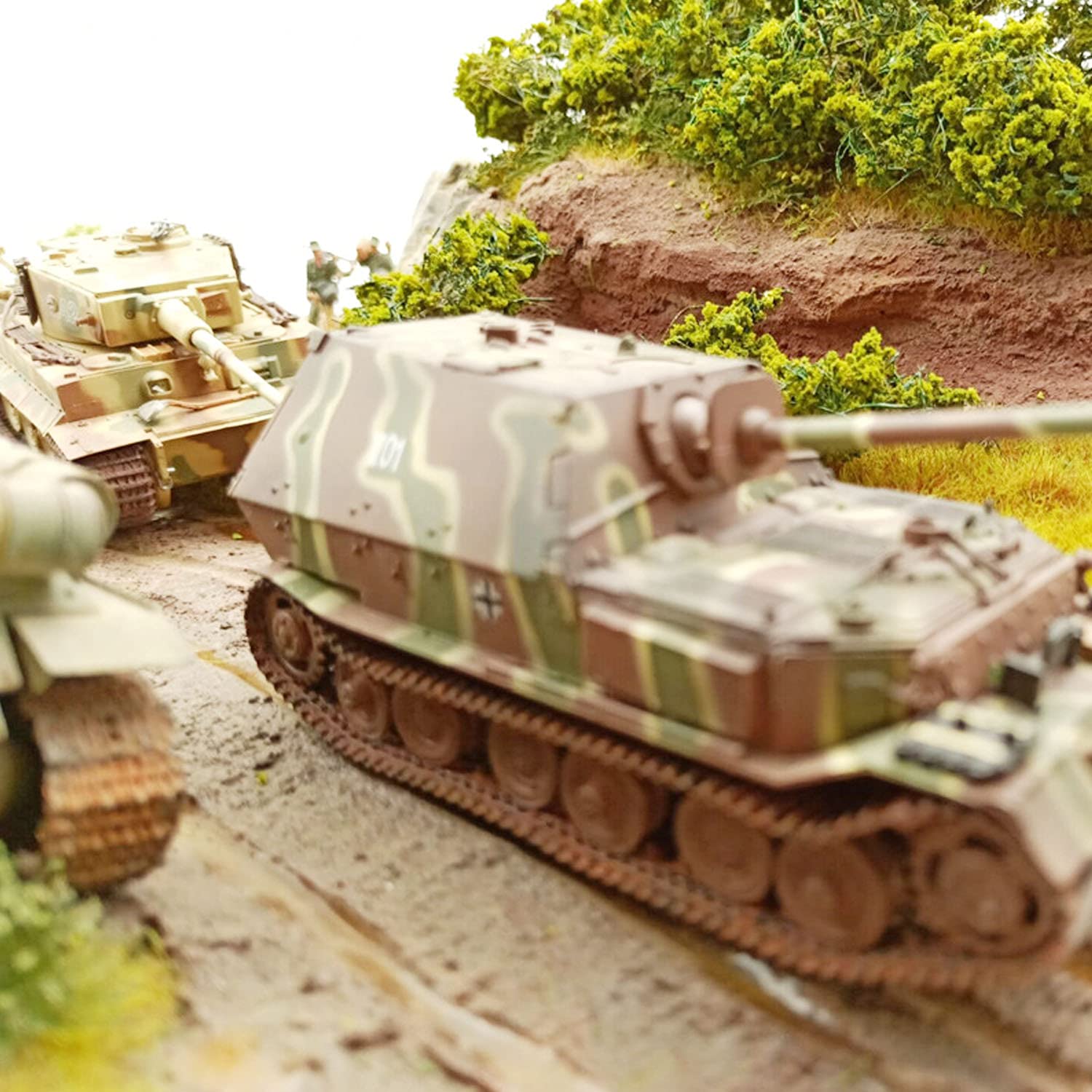 Cayway Décor Train Miniature Herbe Arbustes Style 4