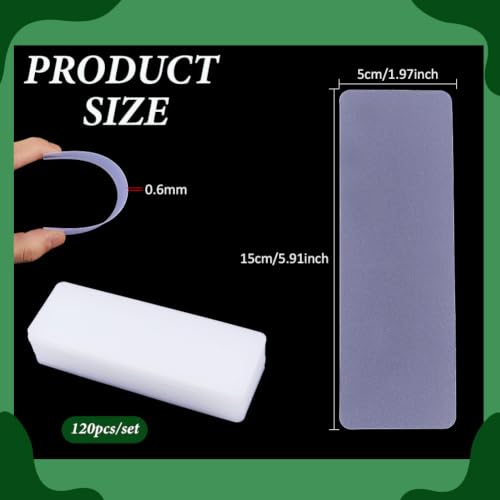 BENECREAT carte washi plastique transparente 120 pcs 15 cm