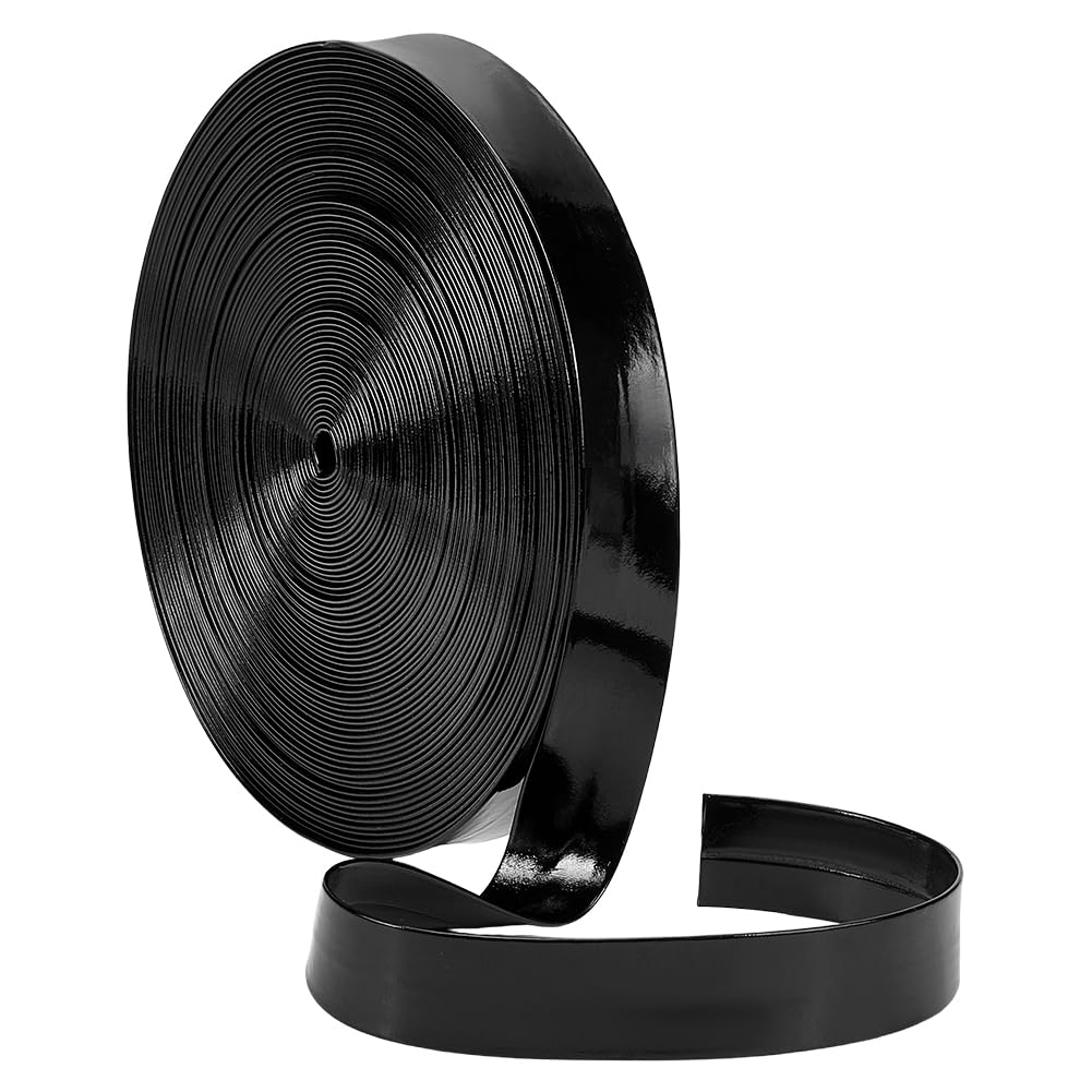BENECREAT biais simili cuir noir 38mm 19,66m couture
