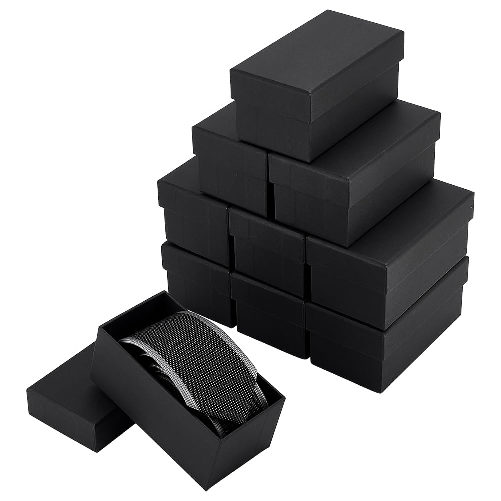BENECREAT Boîtes Cadeau Bijoux Kraft 13x7cm Lot 10