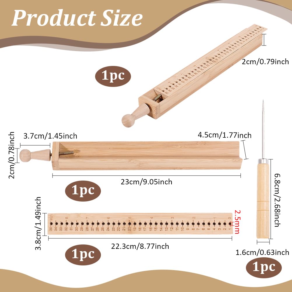 BENECREAT Guide Perçage Livre Bois 290 mm + Alêne