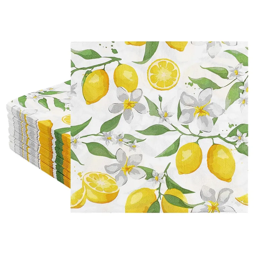 BENECREAT Serviette Papier Citron 329mm Jaune x140