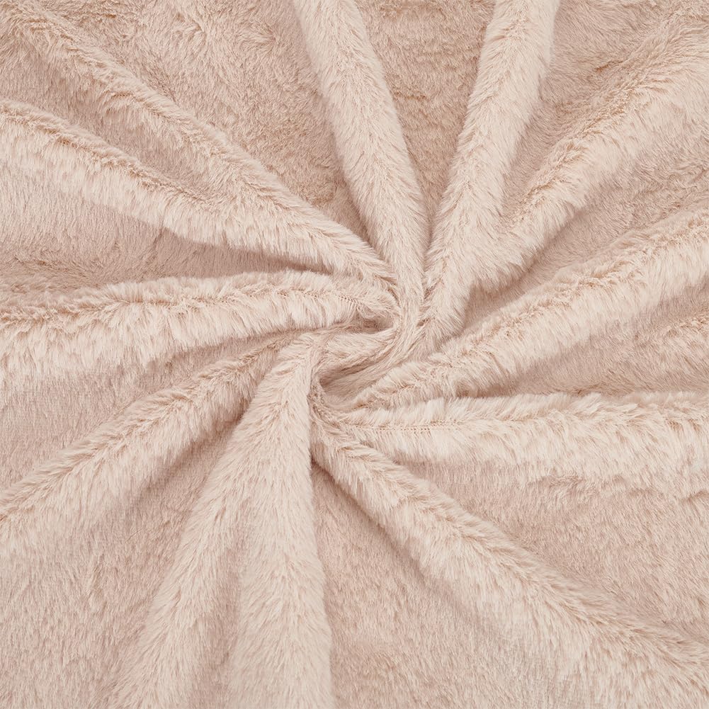 BENECREAT Tissu fausse fourrure gris foncé 160x50cm poils courts
