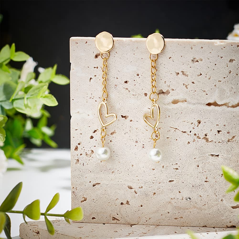 BENECREAT Clous Oreilles Plaqué Or 18K 12pcs À Trou