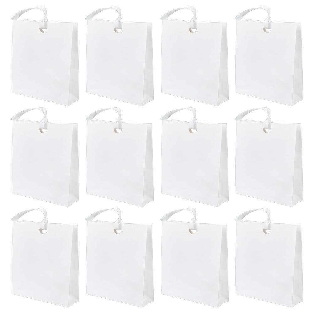 BENECREAT Sacs Cadeau Noirs Ruban Satin 22x25 cm x12
