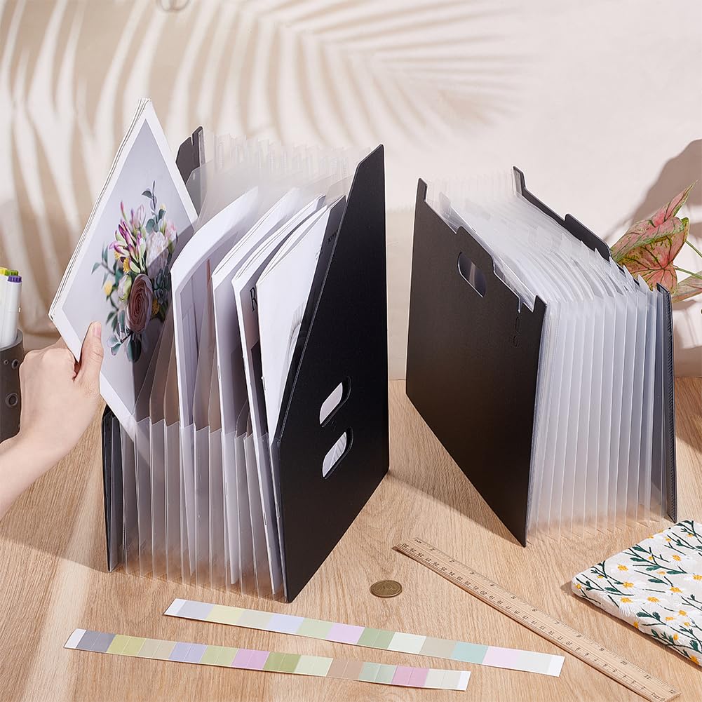 BENECREAT organiseur papier scrapbook noir 13 pochettes lot 2