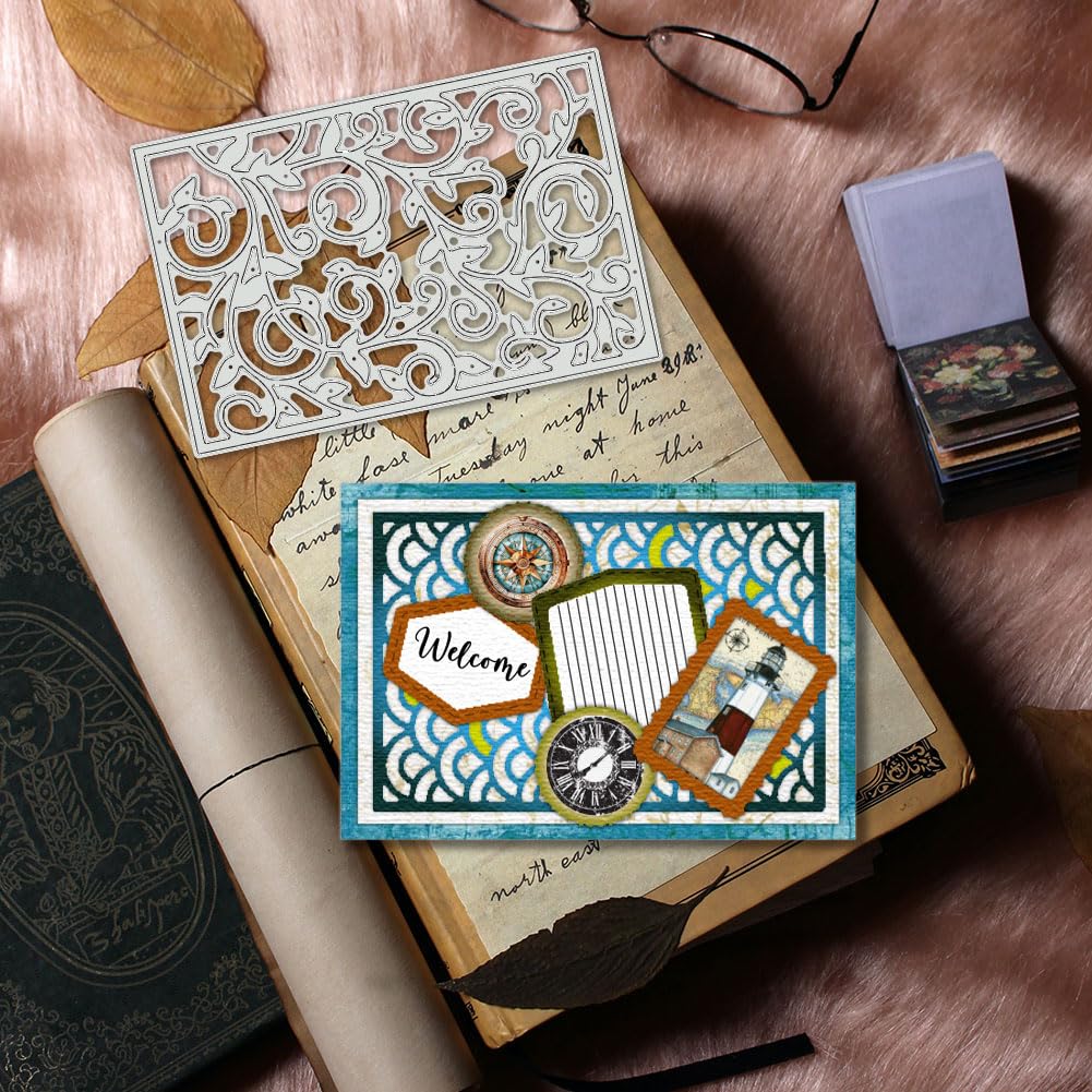 BENECREAT Dies Cadre Rectangulaire Fond Carte Scrapbooking