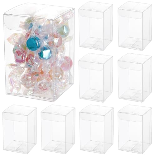 BENECREAT coffret cadeau boîte transparente 5x5x8 cm 20 pcs
