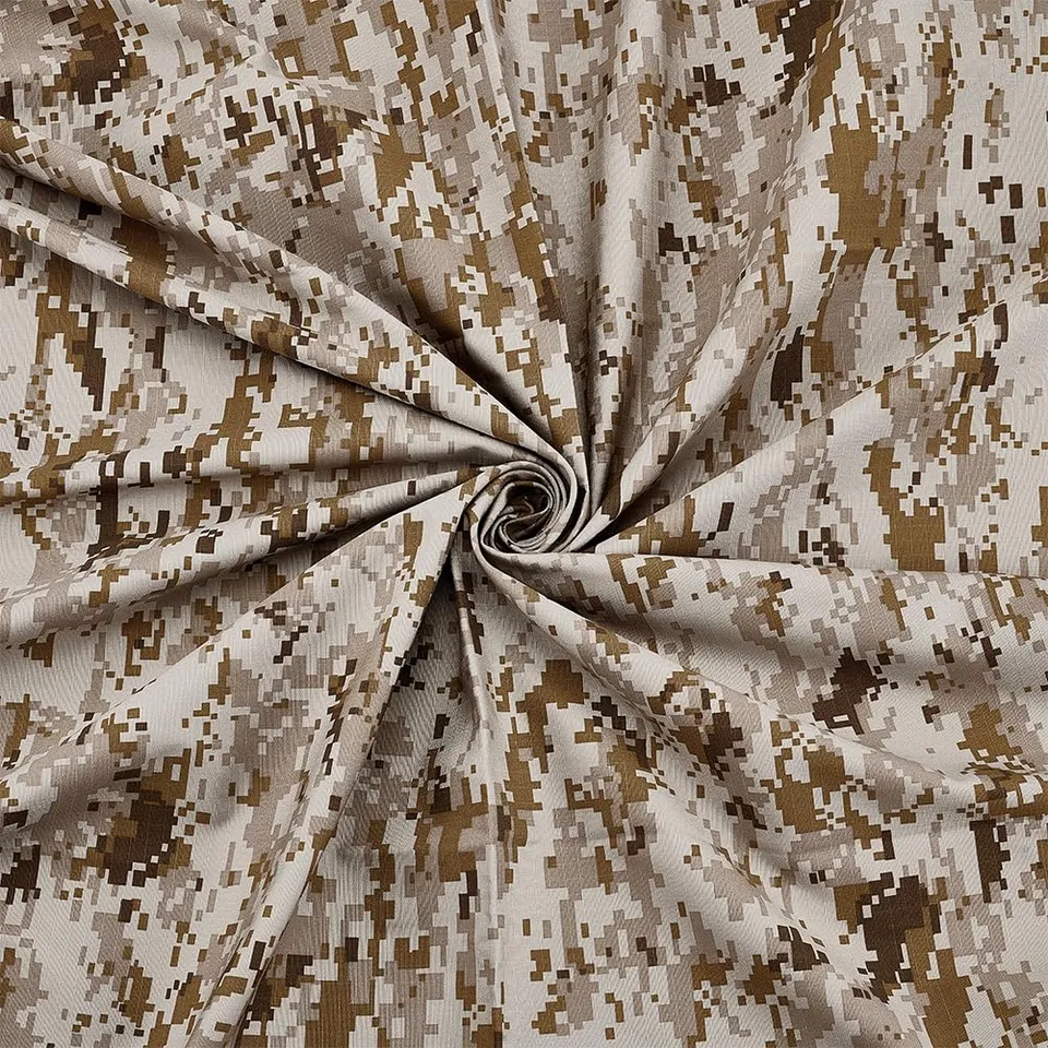 BENECREAT tissu camouflage désert polyester 200x160cm sable