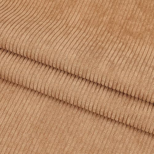 BENECREAT tissu velours côtelé camel 100x155 cm