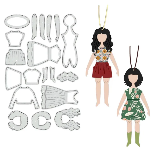 BENECREAT Poupée Mode matrice de découpe scrapbooking acier 0,8 mm